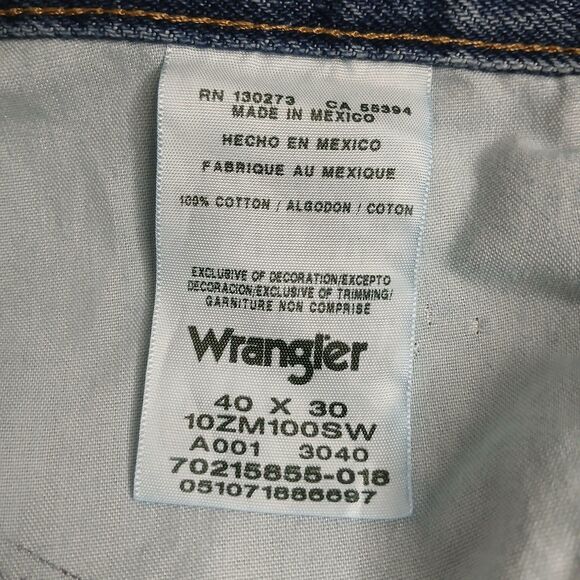 Wrangler Men's Straight-Leg Regular Fit Cotton Jeans 40x30 New - Picture 7 of 8